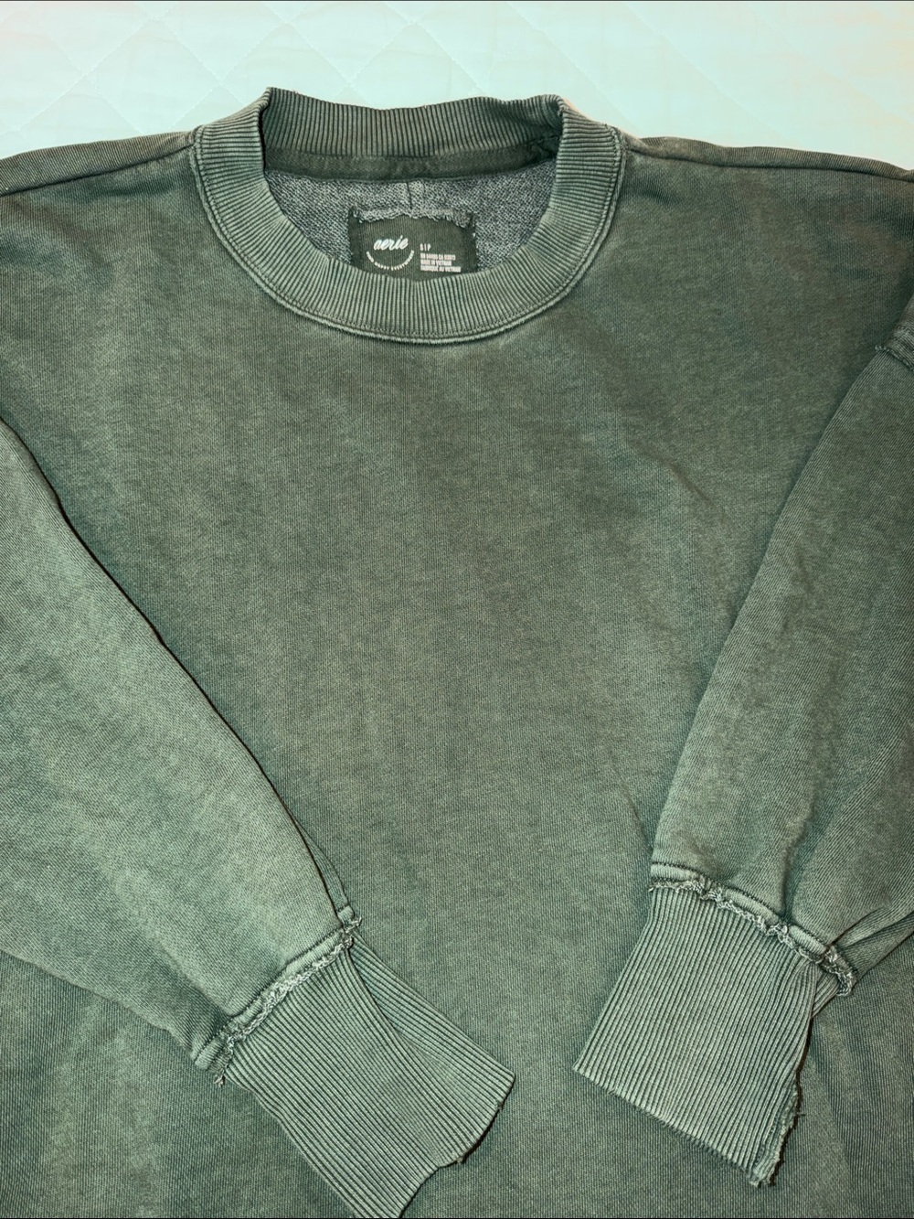 aerie Olive Green Crewneck Sweatshirt